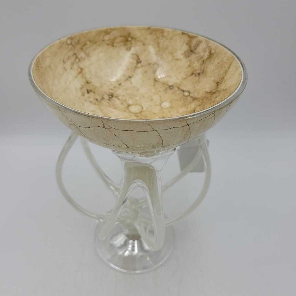 Art Glass Swirl Bowl (DMG) 0147