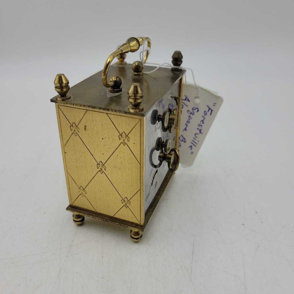 Forestville Square Brass Alarm Clock Clock (JL)