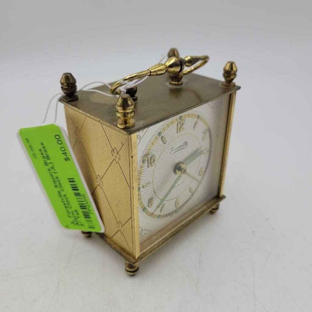 Forestville Square Brass Alarm Clock Clock (JL)