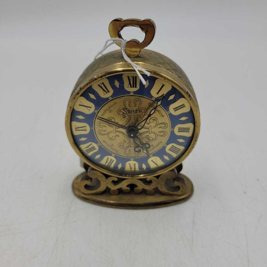 "SWIZA" Brass Alarm Clock Clock (JL)