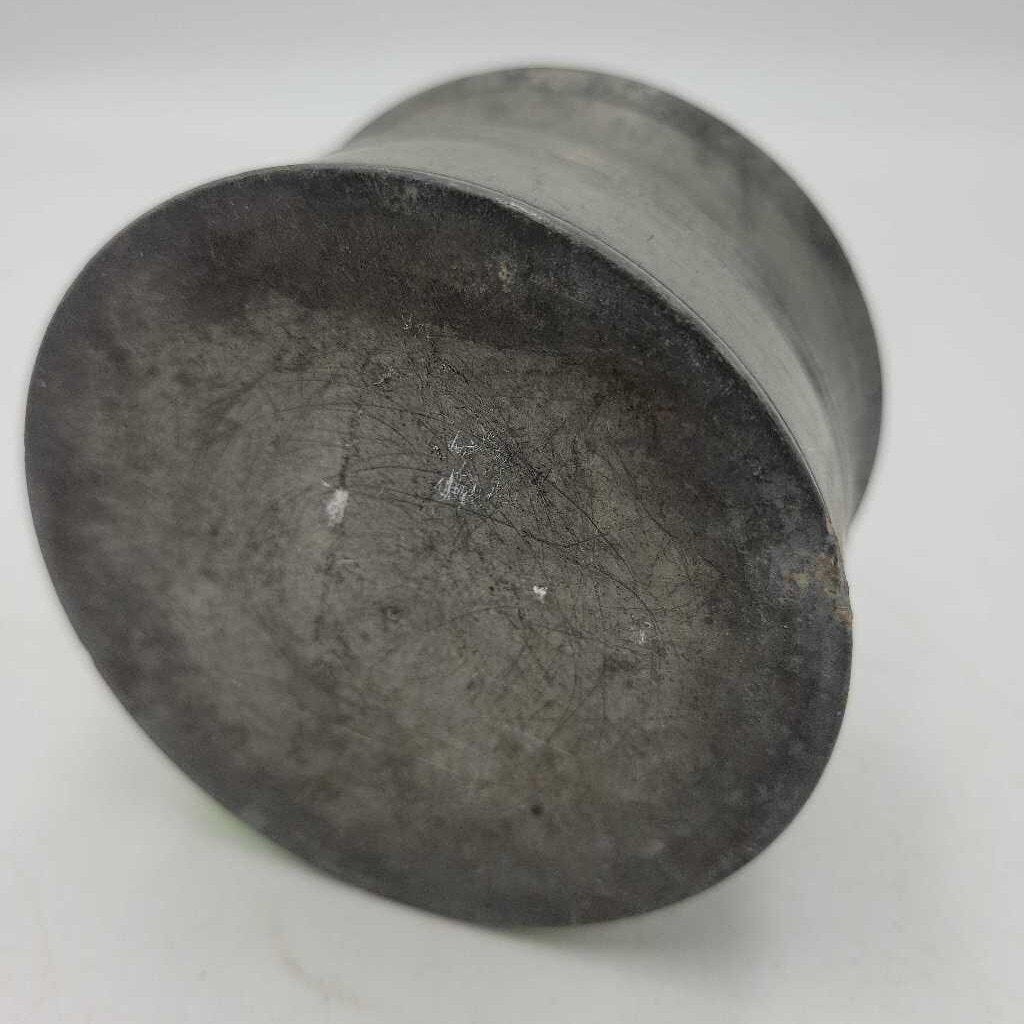 Antique pewter Capstan inkwell from 1800s (SBG)