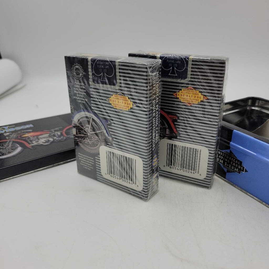 Harley Davidson 2 Packs cards in Tin (JAS)