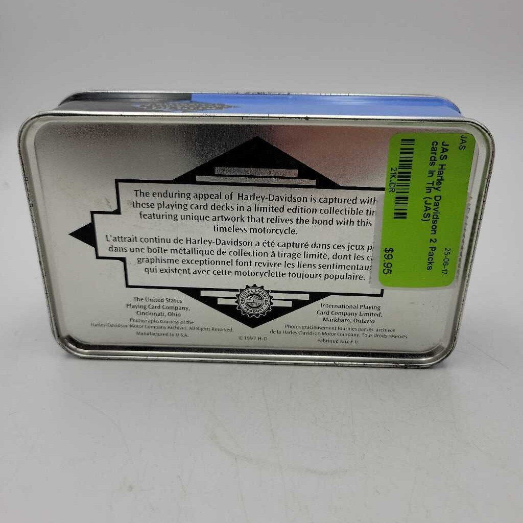 Harley Davidson 2 Packs cards in Tin (JAS)