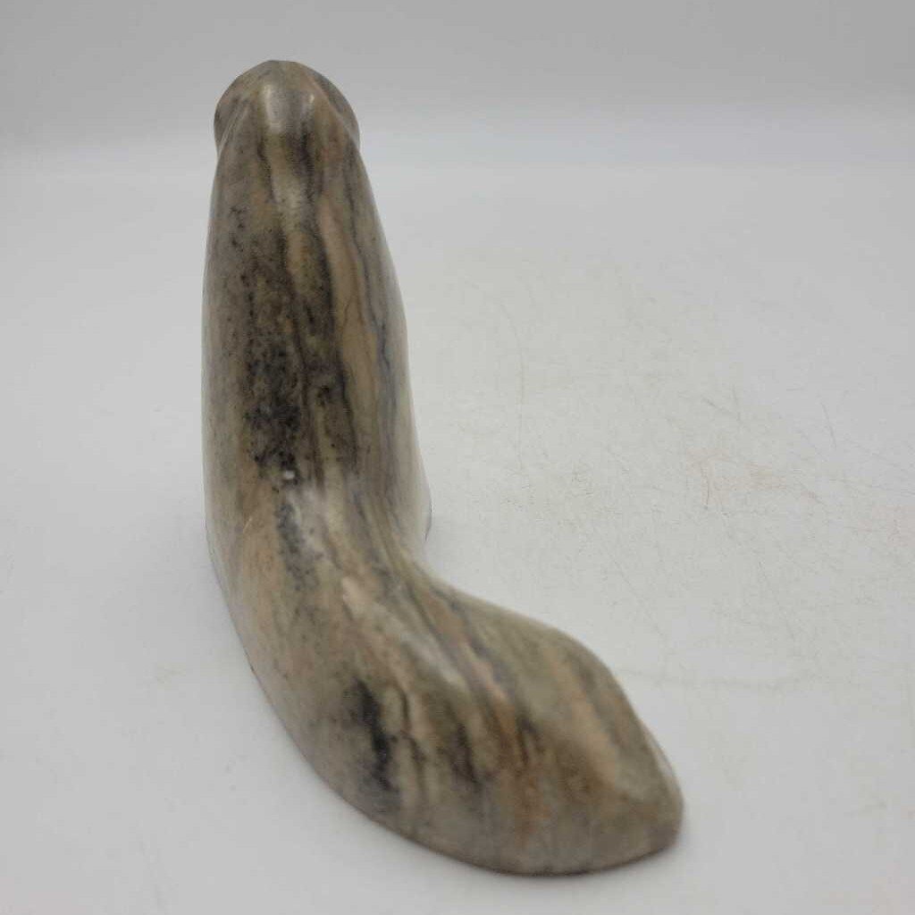 Unsigned Soapstone Walrus Carving (JL)