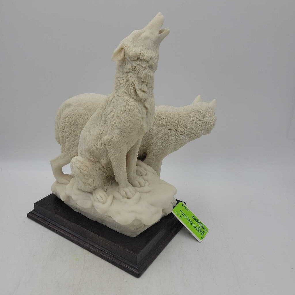Porcelain Bisque "Wolf" Sculpture 10-1/4"H (JL)