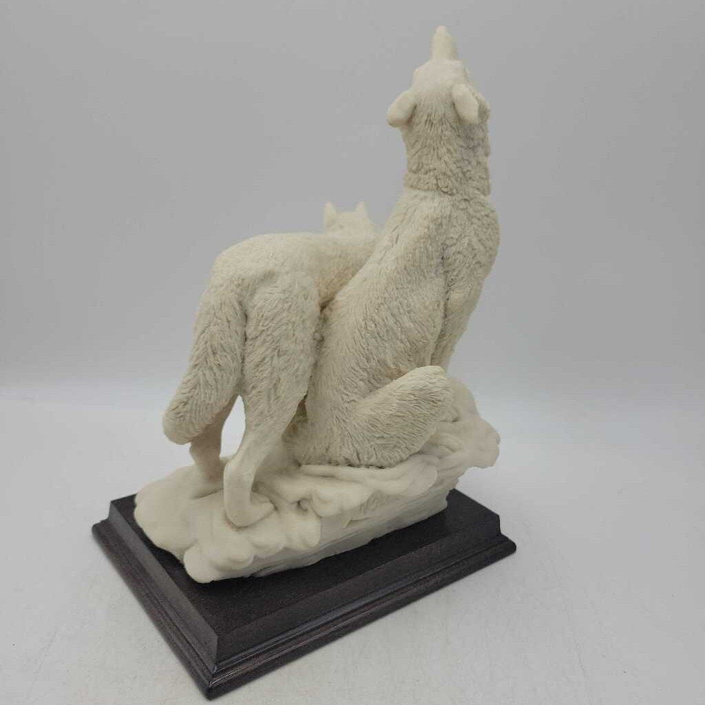 Porcelain Bisque "Wolf" Sculpture 10-1/4"H (JL)