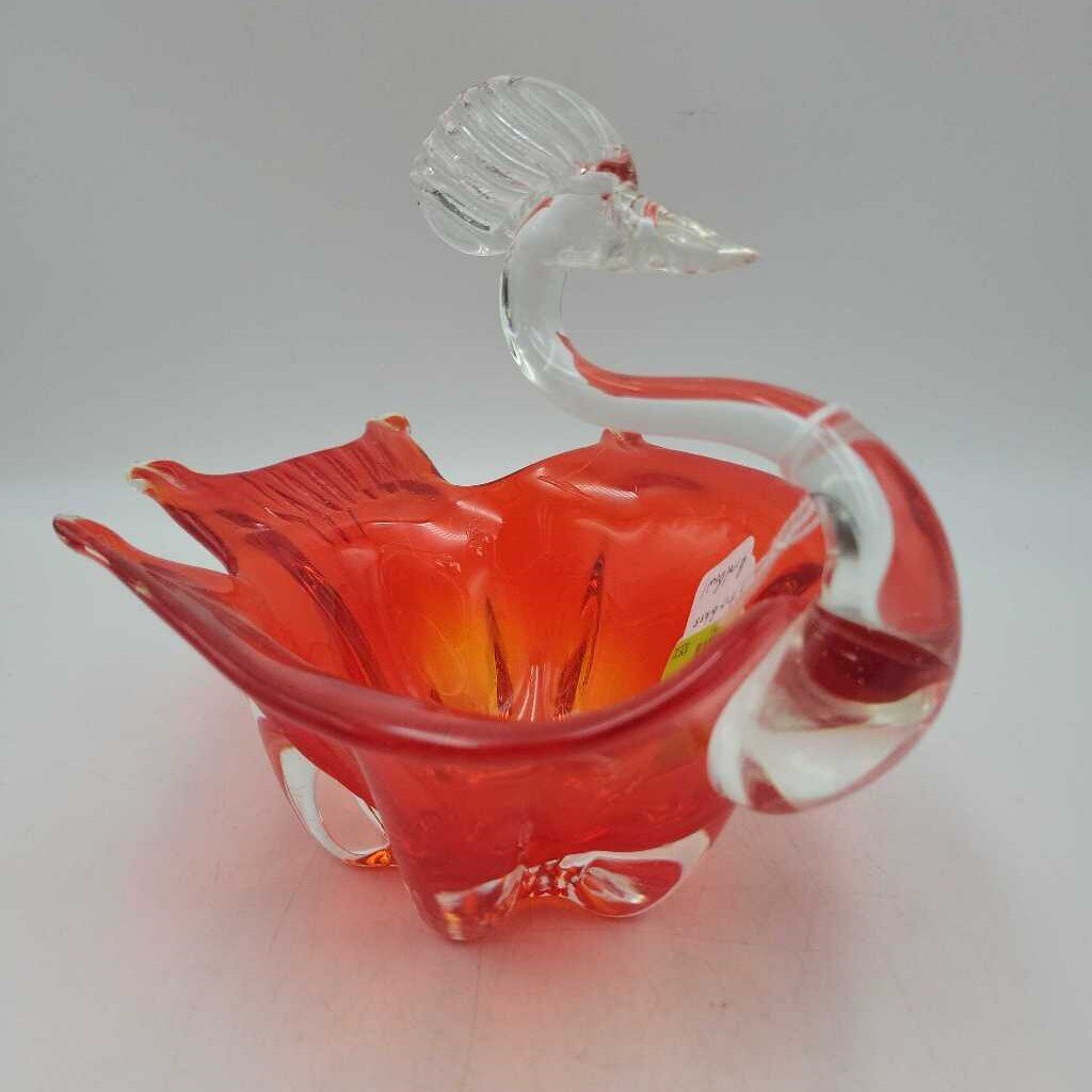 Art Glass Bird Bowl (DMG) 0089
