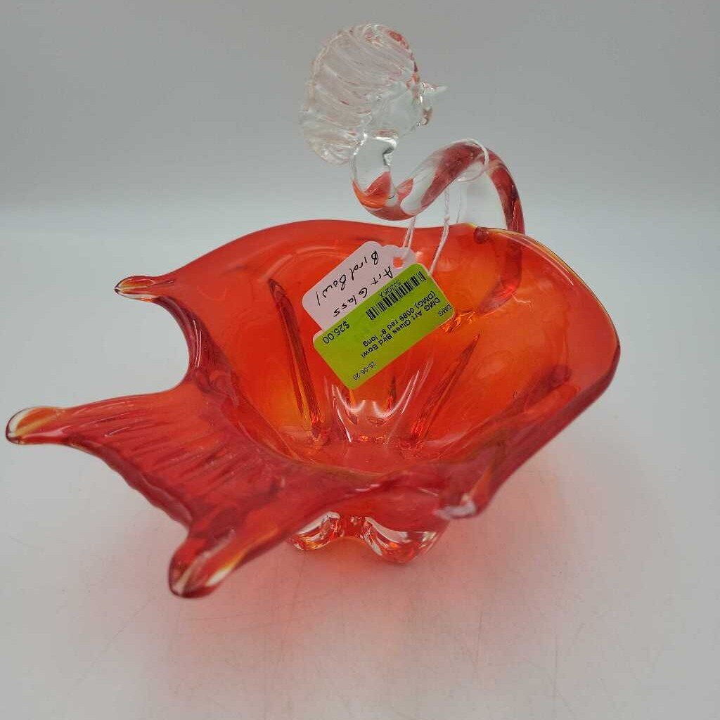 Art Glass Bird Bowl (DMG) 0089