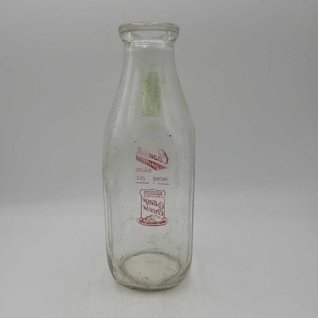 Caswell Dairy Quart Milk bottle Simcoe (DR)