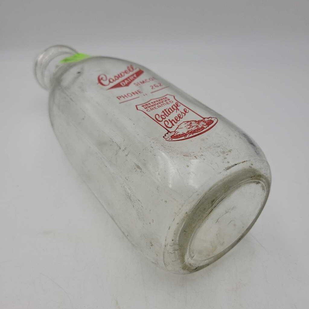 Caswell Dairy Quart Milk bottle Simcoe (DR)