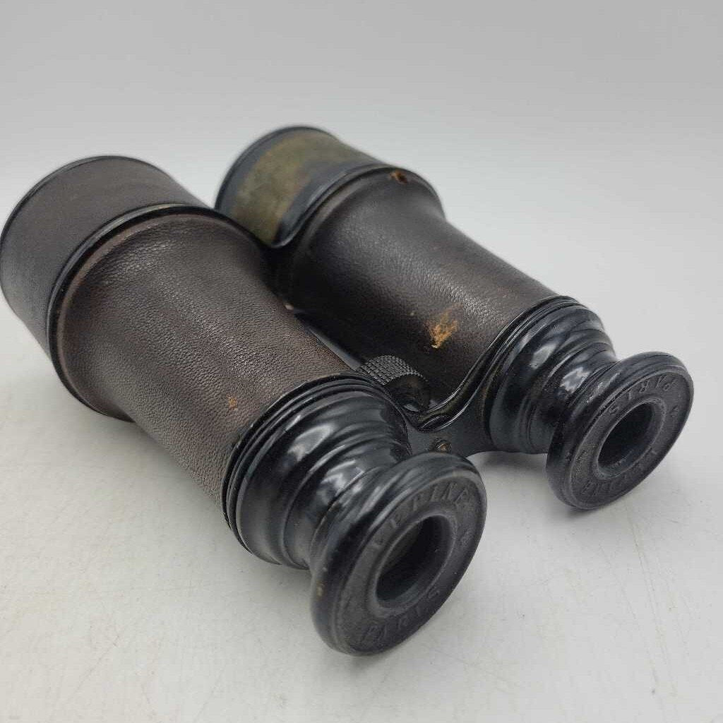 Antique Leather-Wrapped Lepine Paris Binoculars (As-is)