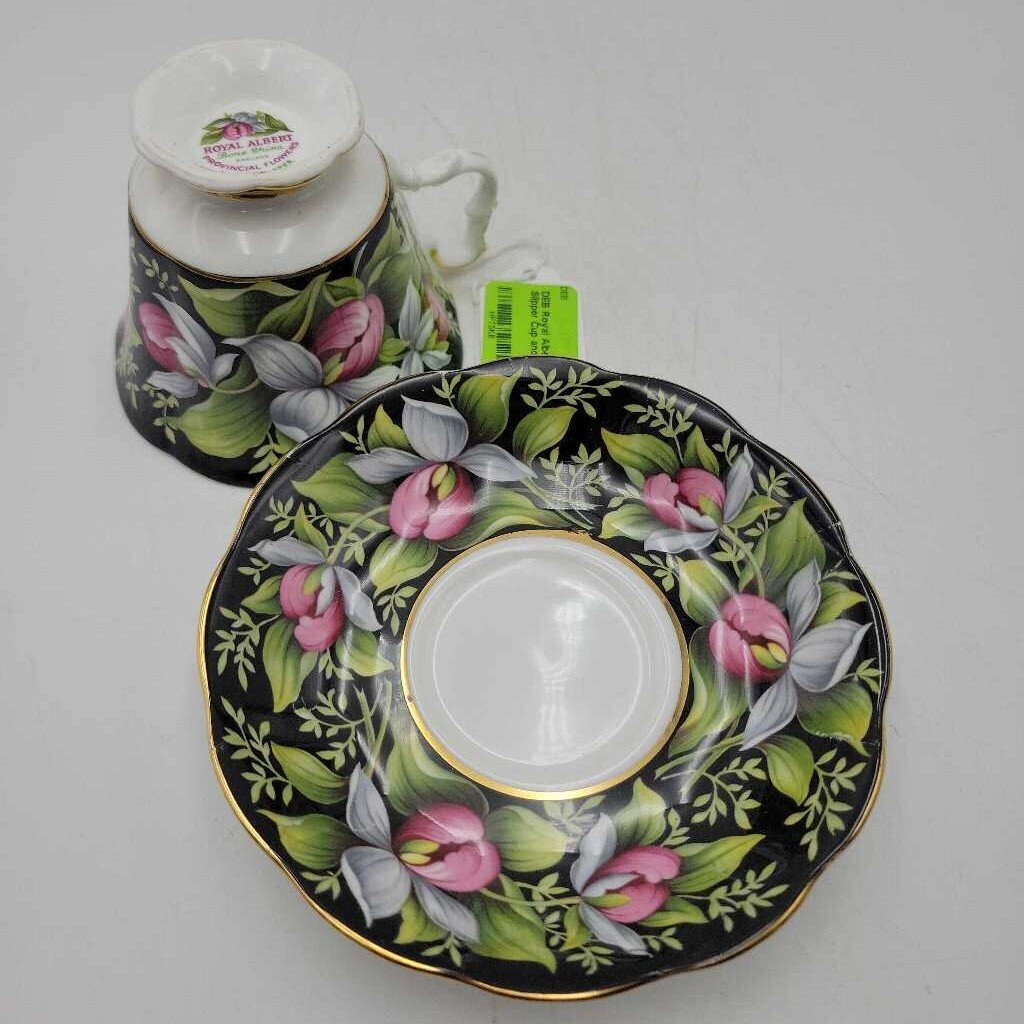 Royal Albert Lady's Slipper Cup and Saucer (DEB)