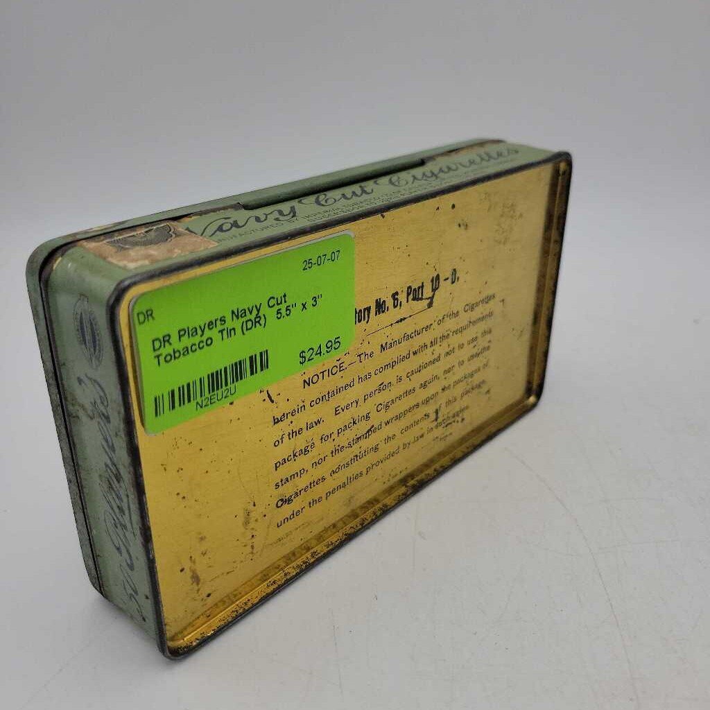 Players Navy Cut Tobacco Tin (DR)