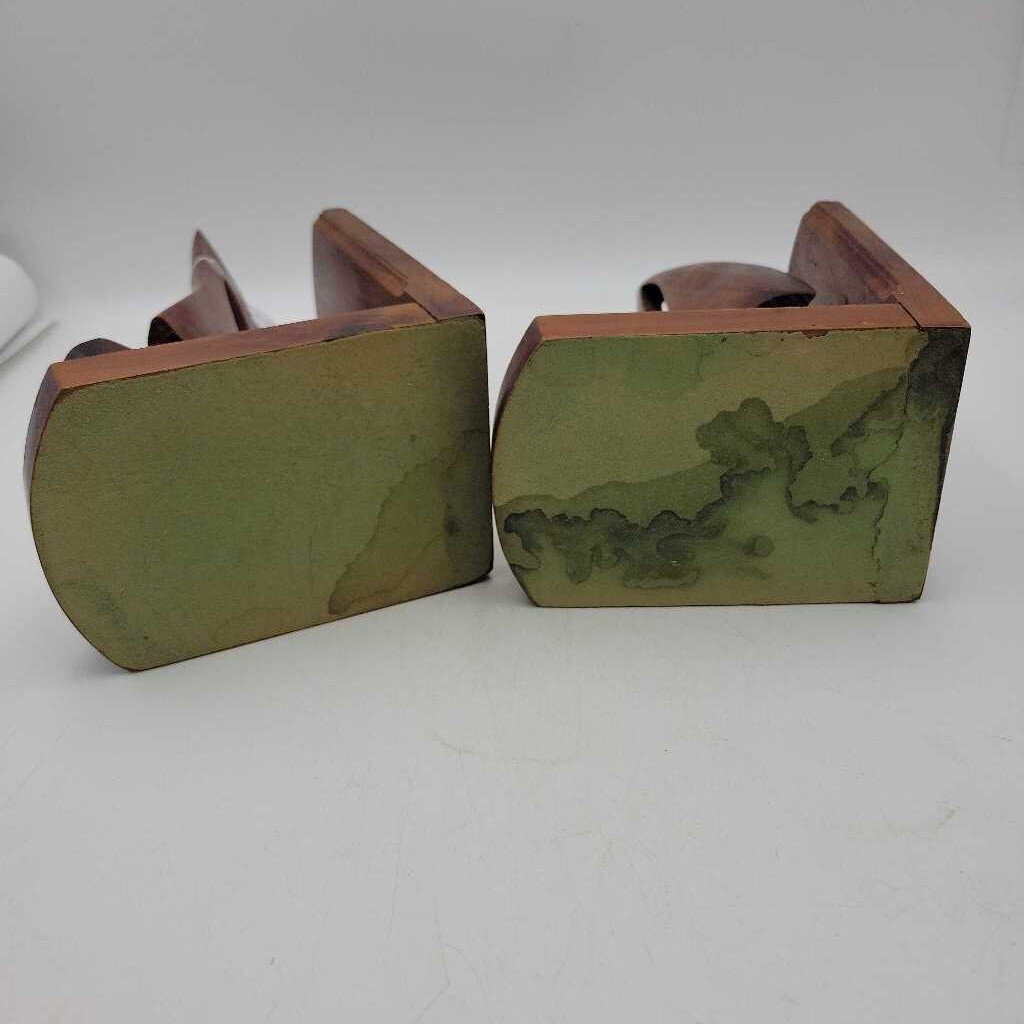 Mid Century Bermuda Wooden Sail boats Bookends (DS) 3524