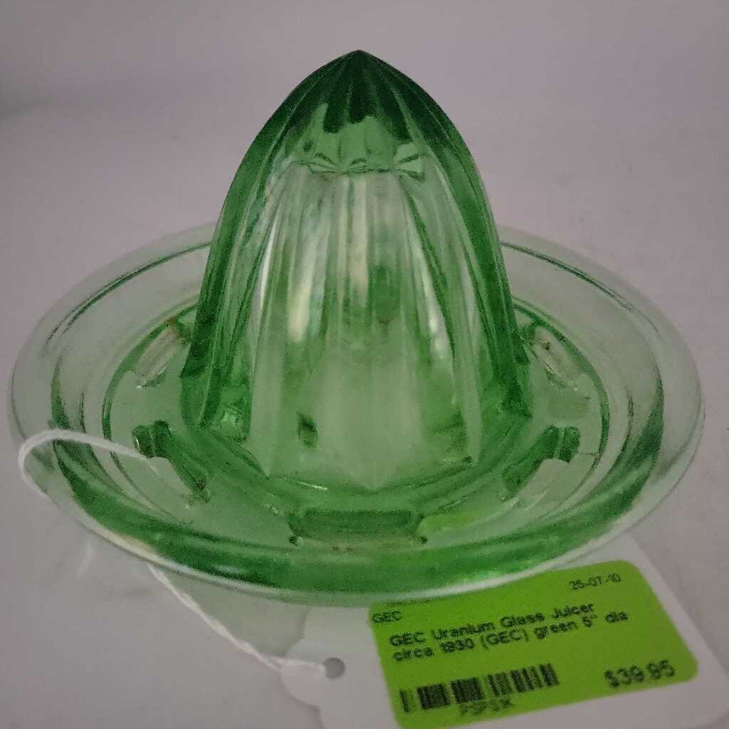 Uranium Glass Juicer circa 1930 (GEC)