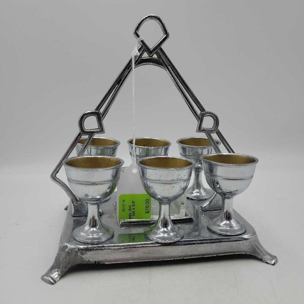 6 place Egg Caddy Art Deco Style (US2)