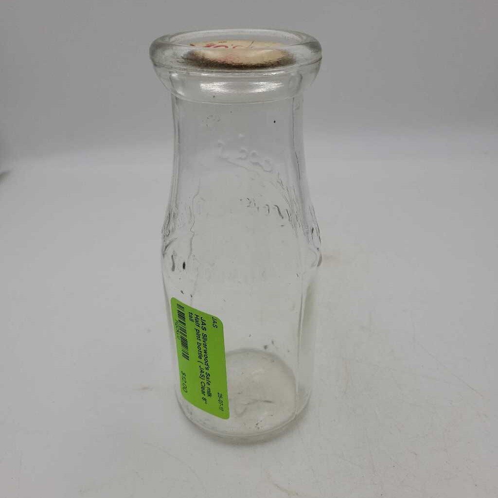 Silverwood's Safe milk Half pint bottle ( JAS)