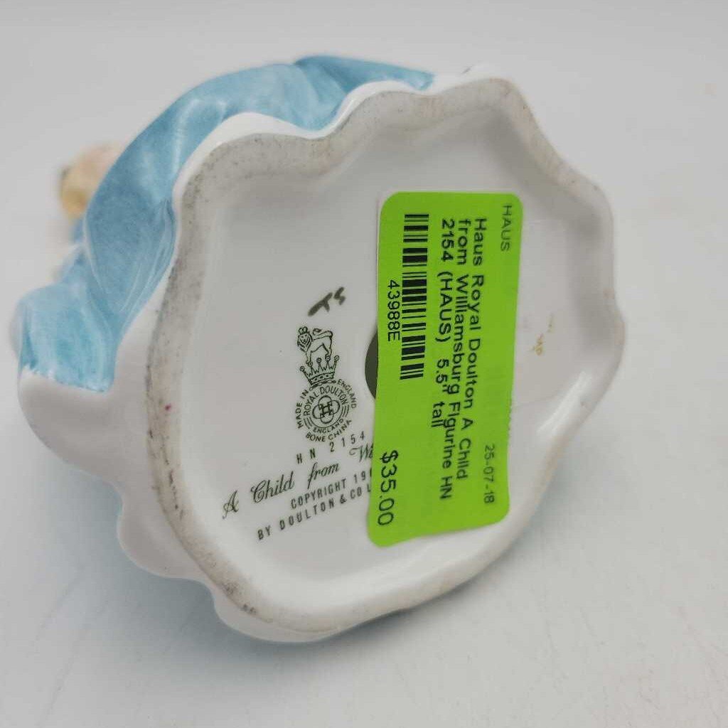 Royal Doulton A Child from Williamsburg Figurine HN 2154 (HAUS)