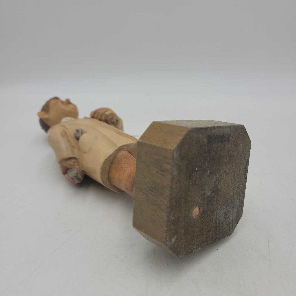 Folk Art Wooden Man Carving Dentist (DEB)