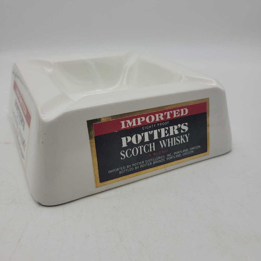 Potter's Canadian Whiskey Advertising Ashtray (DMG) 0475