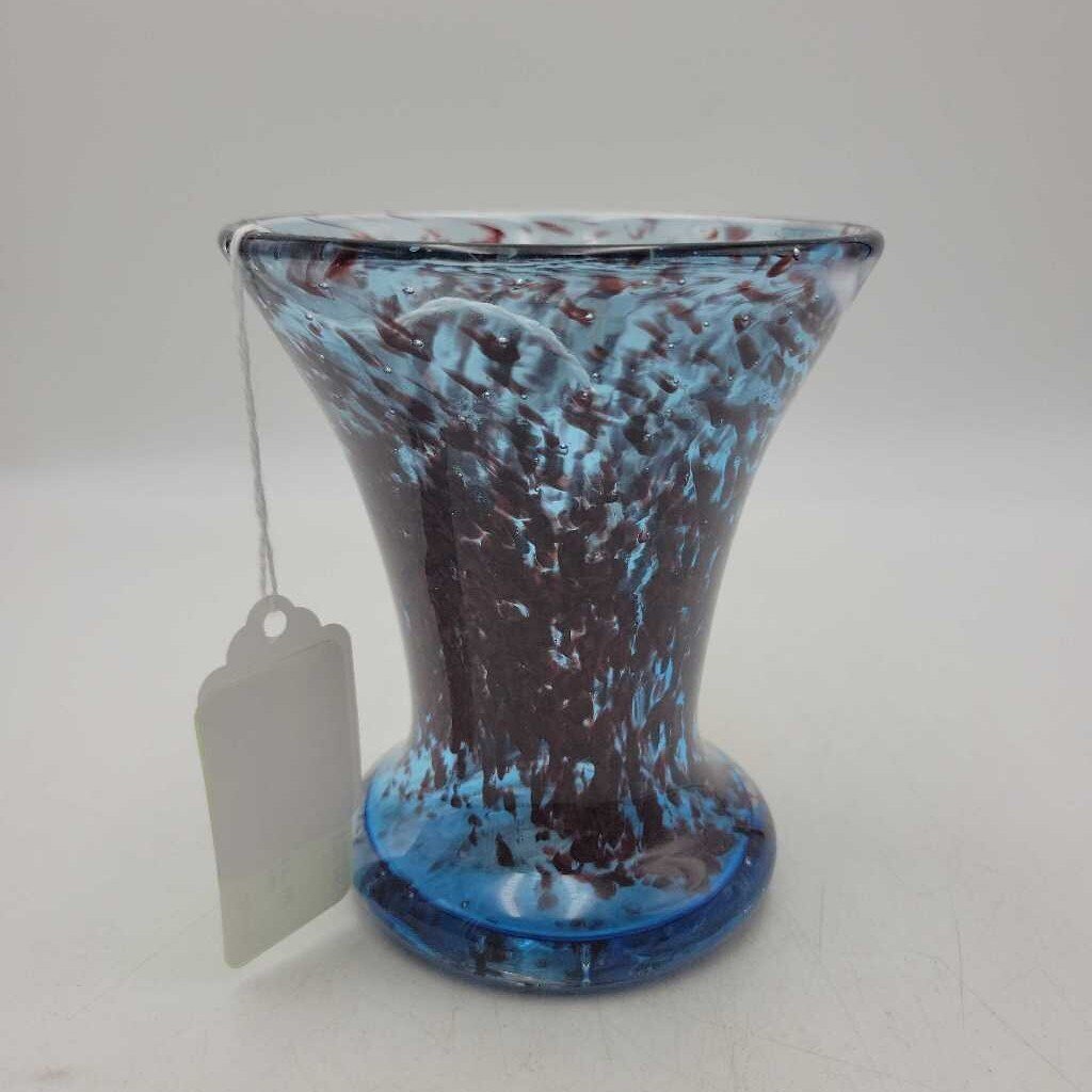 Small art glass Vase Hand Painted (DEB)