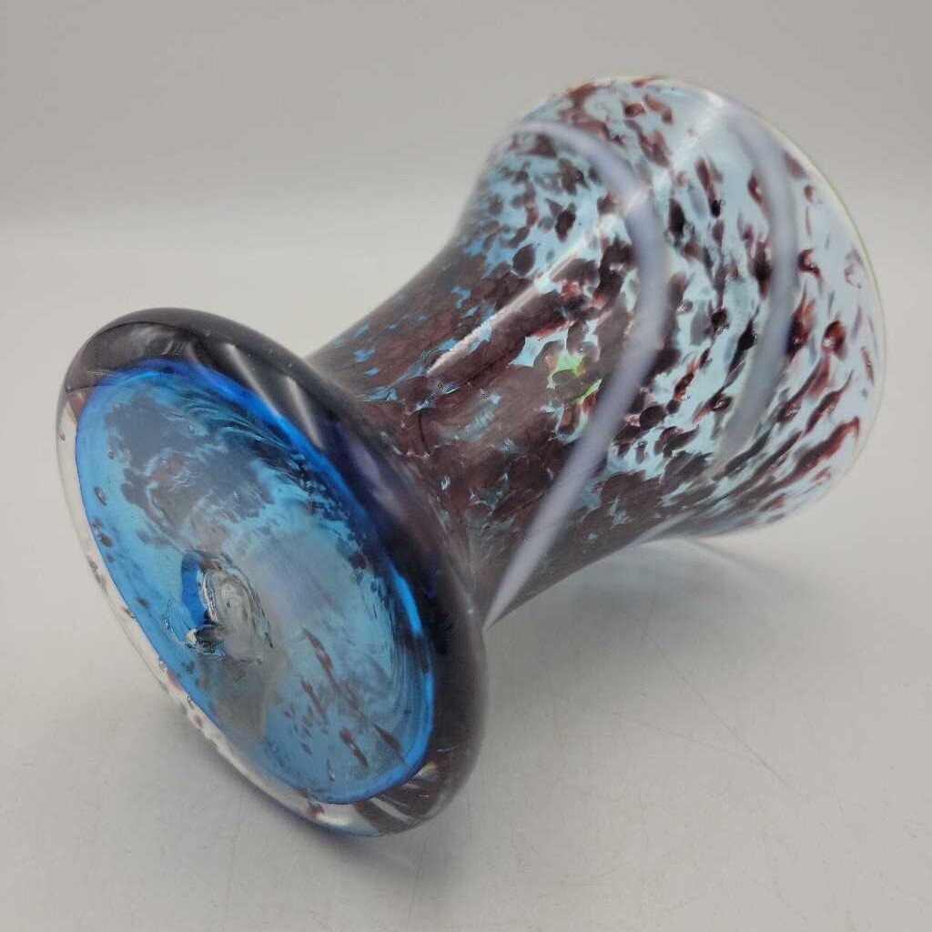 Small art glass Vase Hand Painted (DEB)