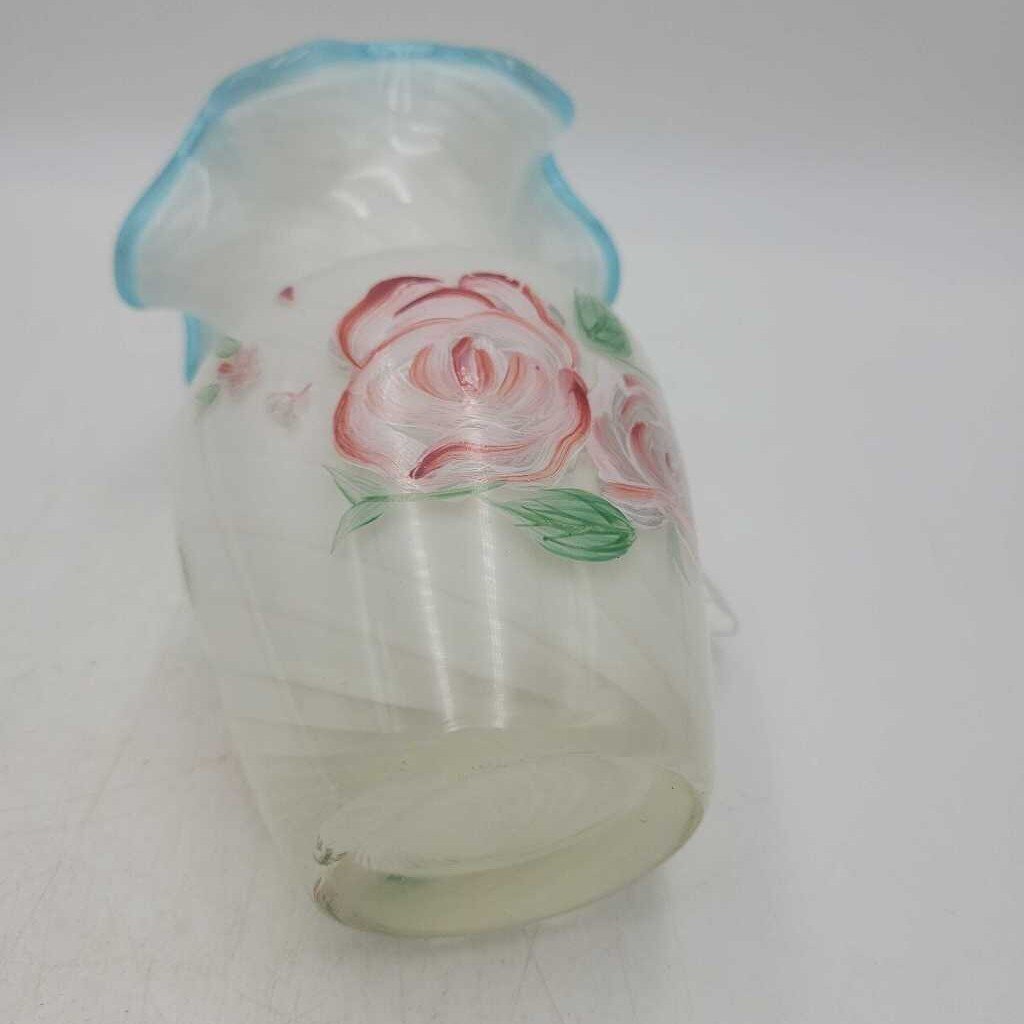 Small Hand Painted Art Glass vase (DEB)