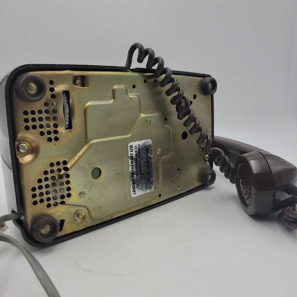 Brown Rotary Dial Desk Phone (JFH)