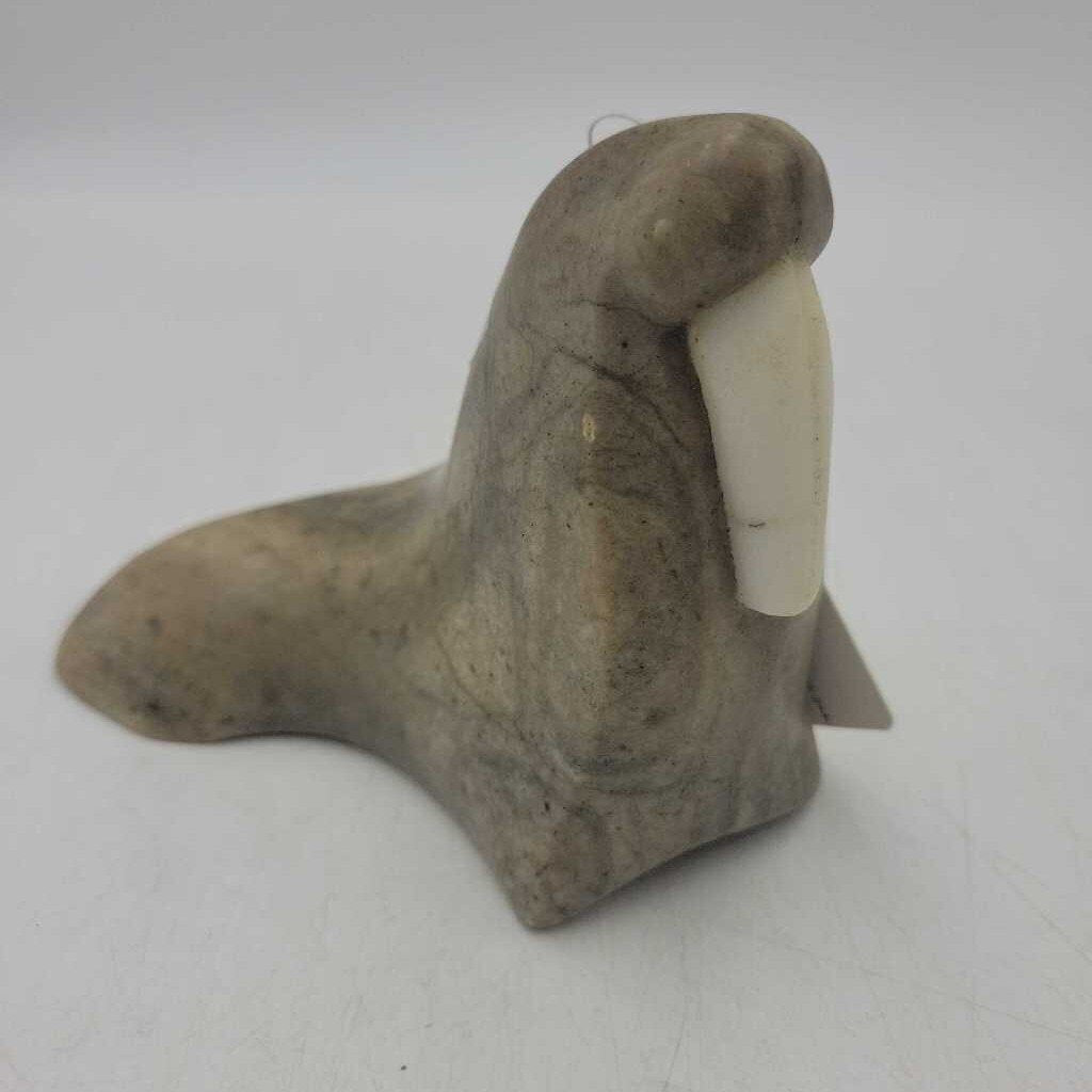 Carved Soapstone Walrus (JL)