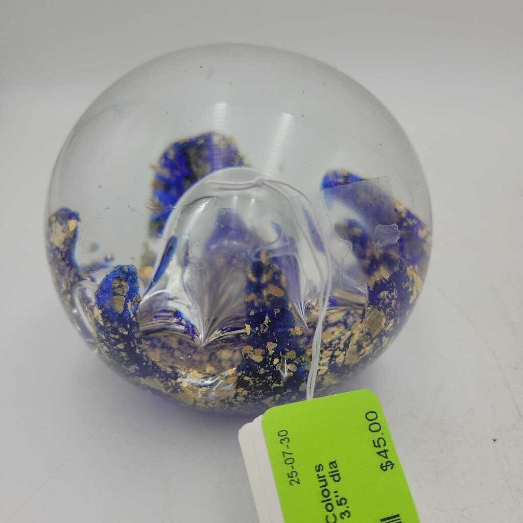 Cobalt & Gold Colours Paperweight (JL)