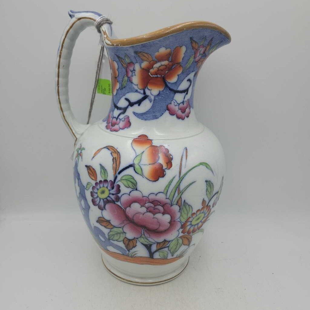Antique Ironstone Pitcher, Imari Pattern 19th Century English SCSW0373