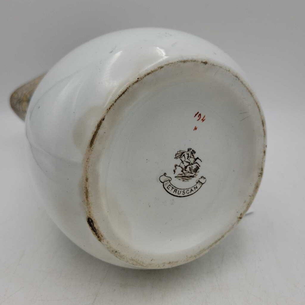 Antique Etruscan Transferware Ironstone Pitcher 19th Century SCSW0374