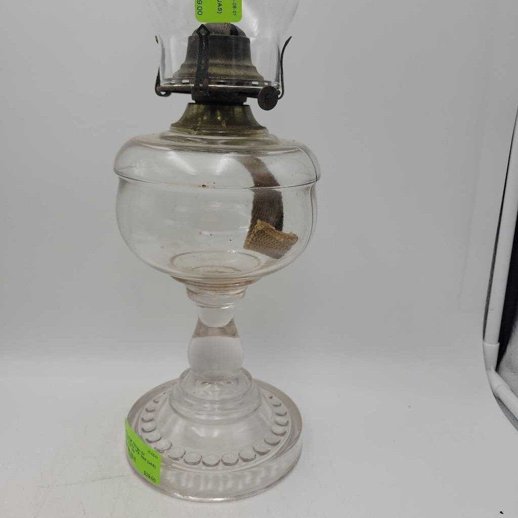 Large Antique Oil Lantern Clean with wick (JAS)