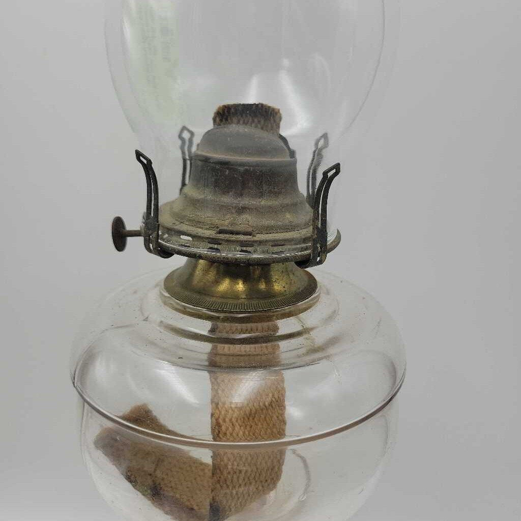 Large Antique Oil Lantern Clean with wick (JAS)
