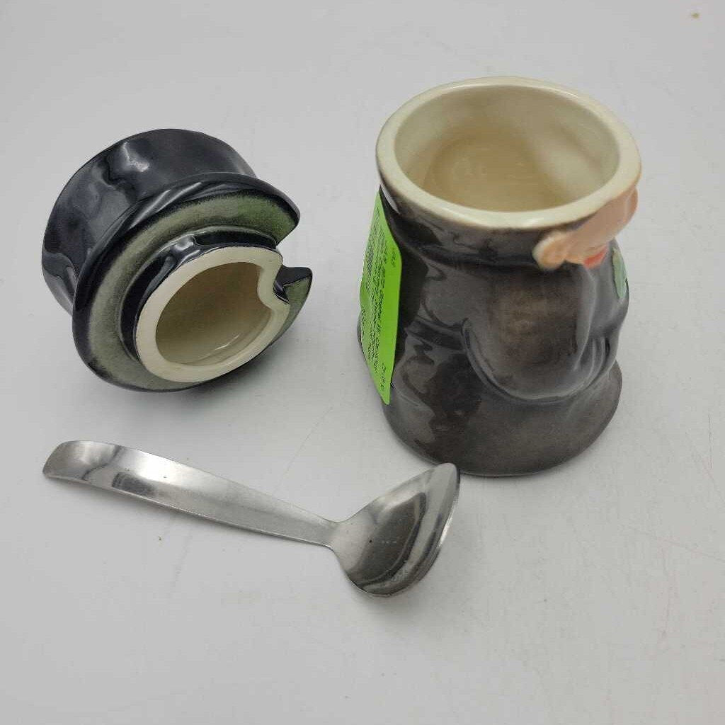 1972 Goebel W. Germany Irish Chimney Sweep Figurine Shamrock & Top Hat jam sugar pot