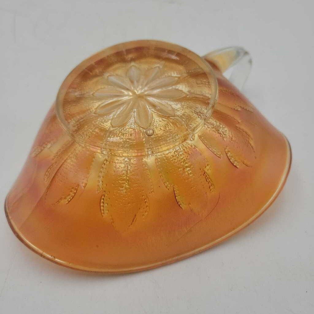 Dugan Carnival Glass Dish with handle (DS) 3235