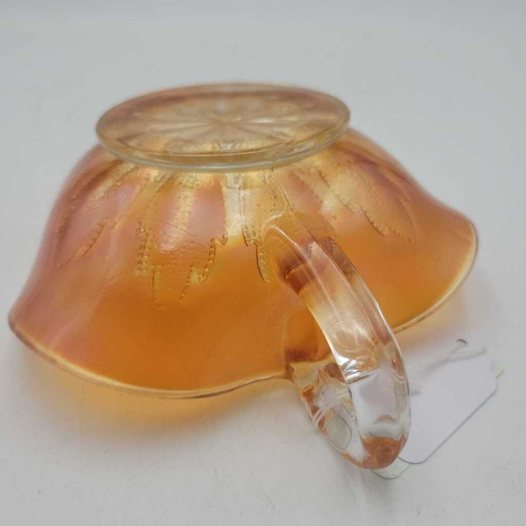 Dugan Carnival Glass Dish with handle (DS) 3235