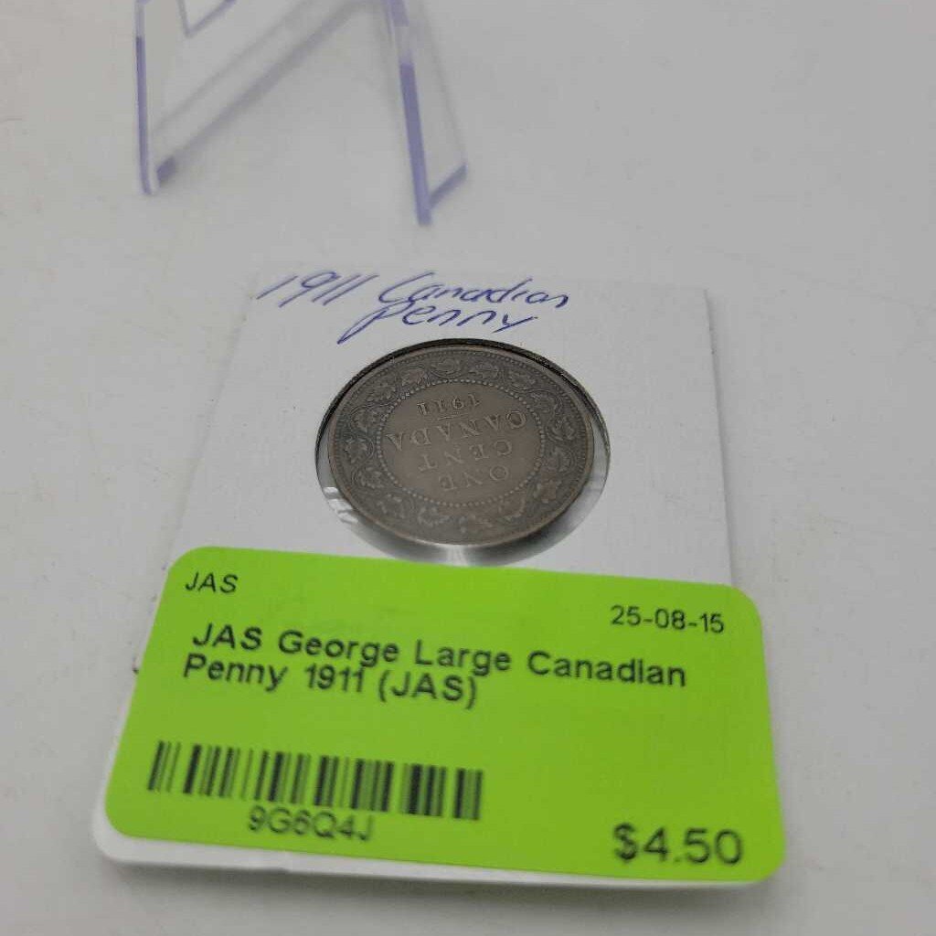 George Large Canadian Penny 1911 (JAS)