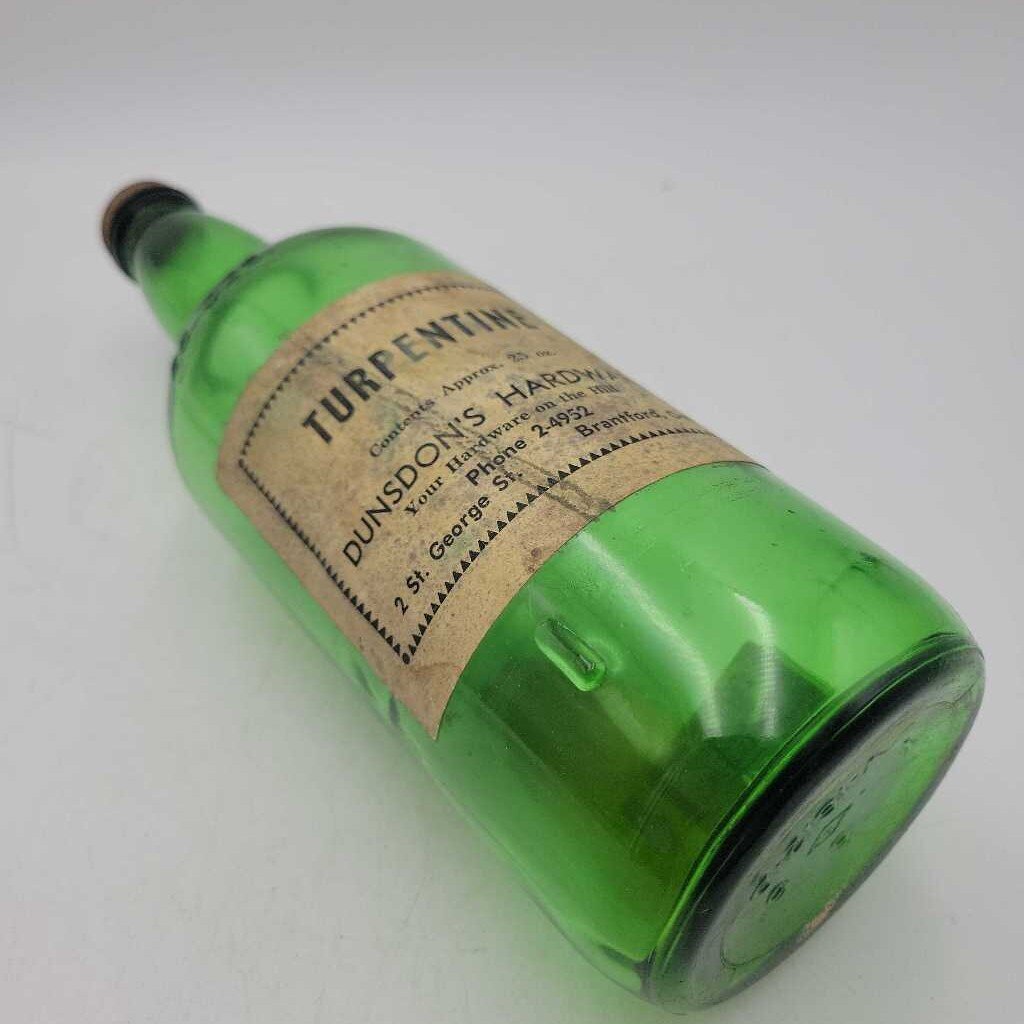 Turpentine Dunsdon's Hardware Brantford Bottle (JAS) (JAS)