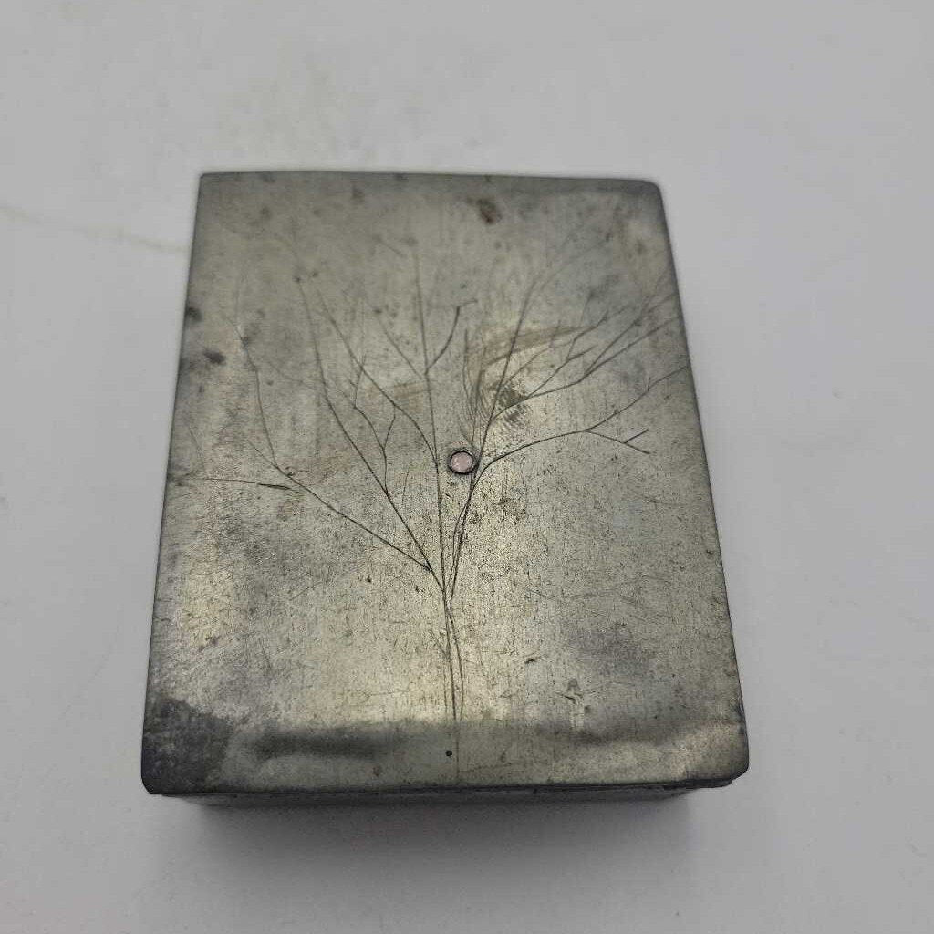 Antique metal watch box (JAS)