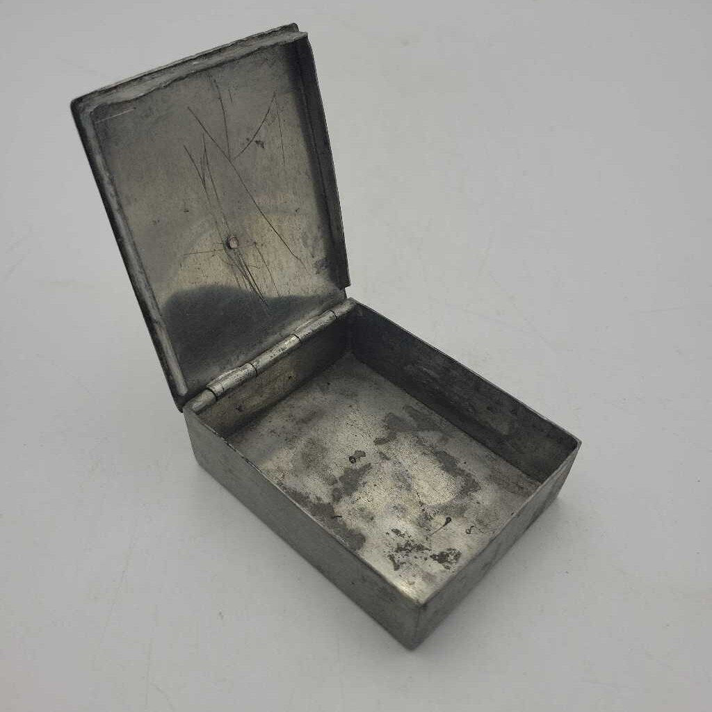 Antique metal watch box (JAS)