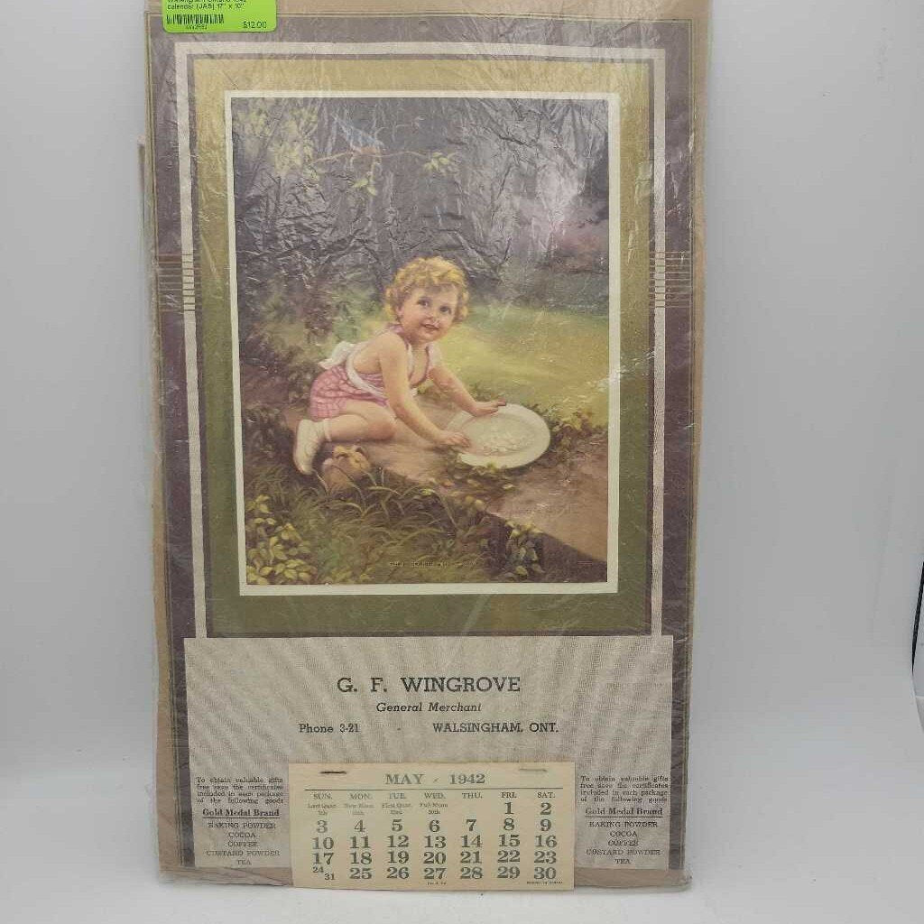 GF Wingrove Walsingham Ontario 1942 calendar (JAS)