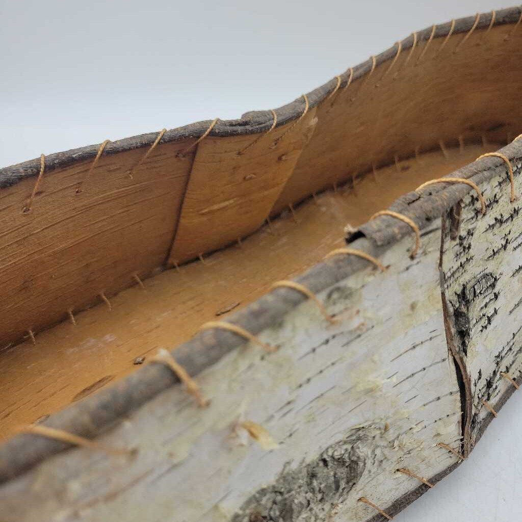 birch bark canoe Hand made (WR)