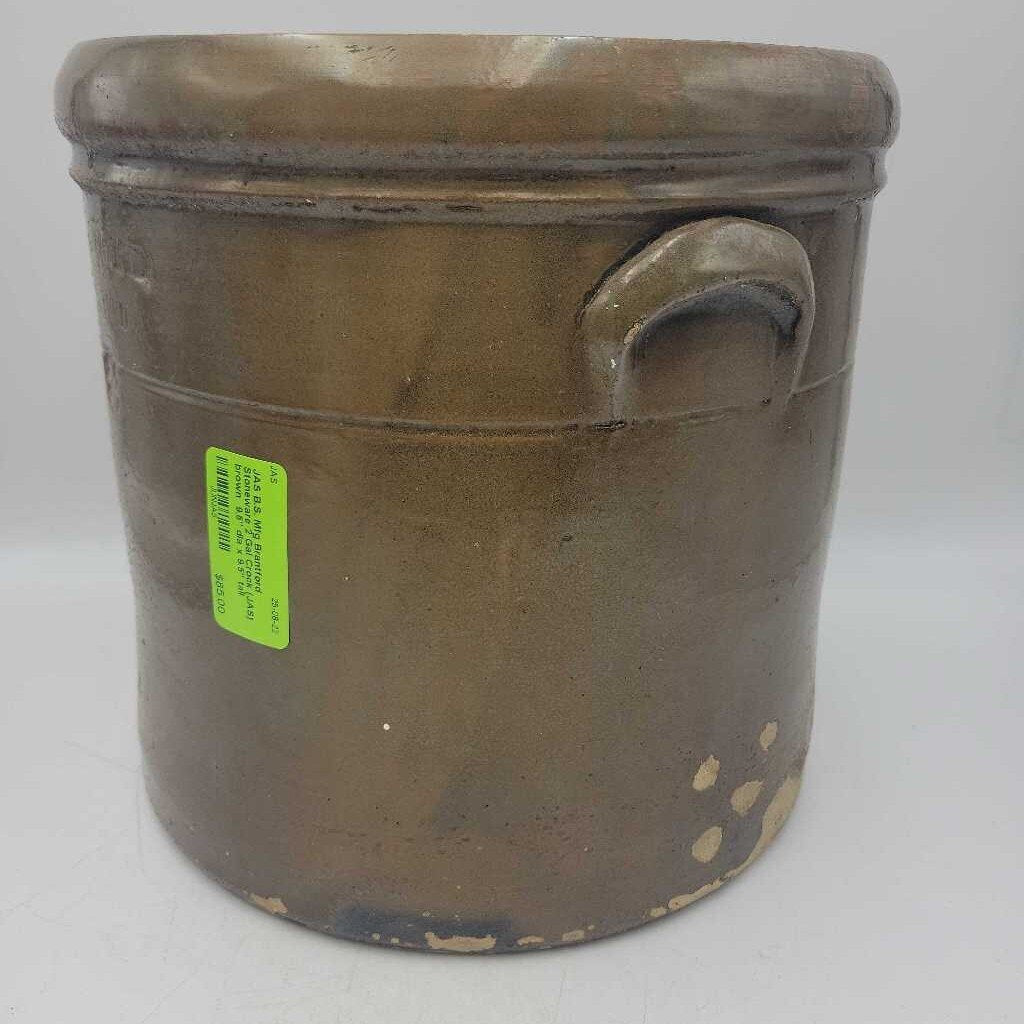 B.S. Mfg Brantford Stoneware 2 Gal Crock (JAS)