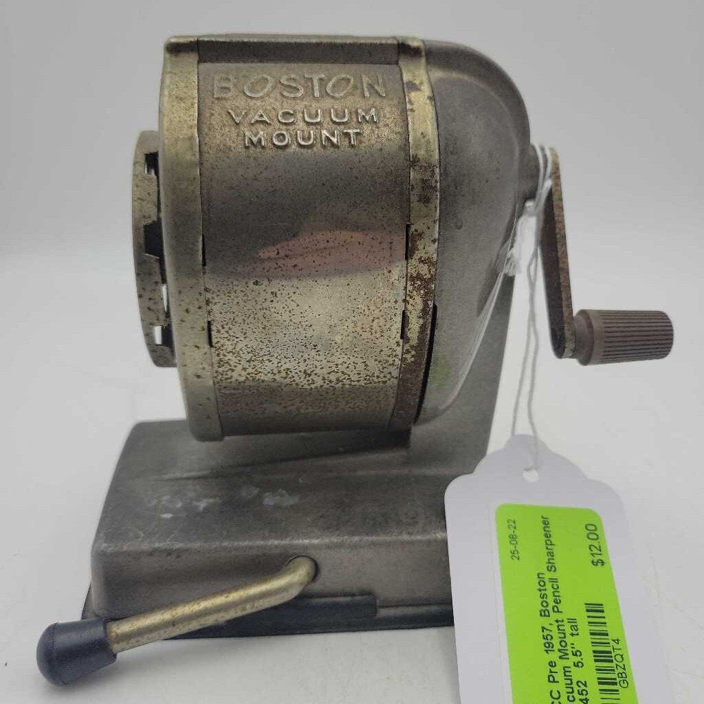 Pre 1957, Boston Vacuum Mount Pencil Sharpener #2452