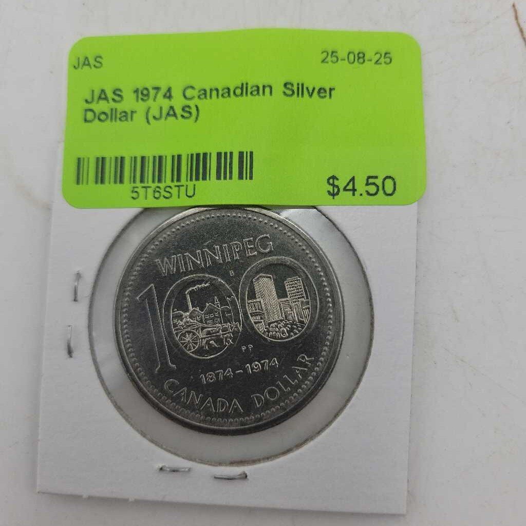1974 Canadian Silver Dollar (JAS)