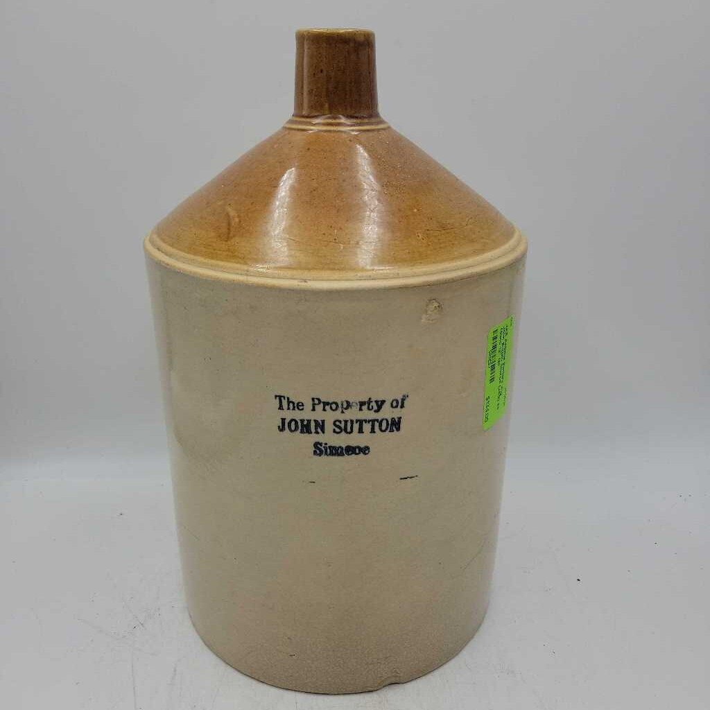Antique Pottery Jug John Sutton Simcoe (JAS) as found