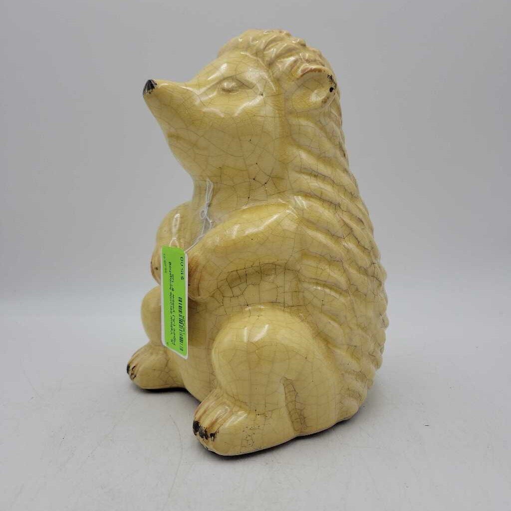 Yellow ceramic hedgehog Figure (JL)