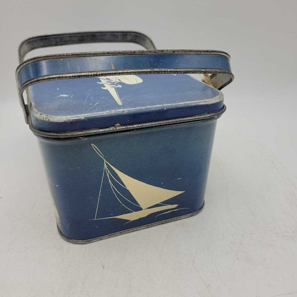 Vintage Tin Transportation Lunch pail bucket (US2)
