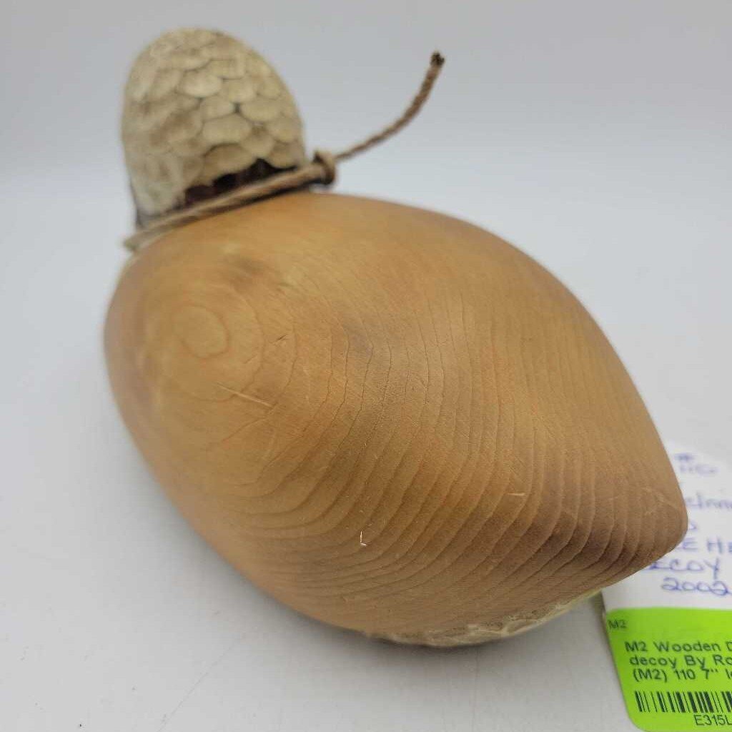 Wooden Duck carved decoy By Robert MacInnis 2002 (M2) 110